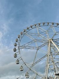 Low angle view of ferris wheel against sky