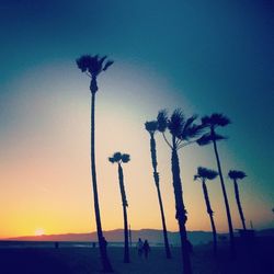 Scenic view of sea against sky at sunset