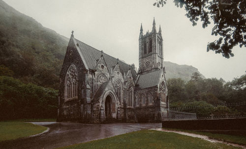 Exterior of temple against sky
