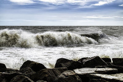 Scenic view of sea against sky