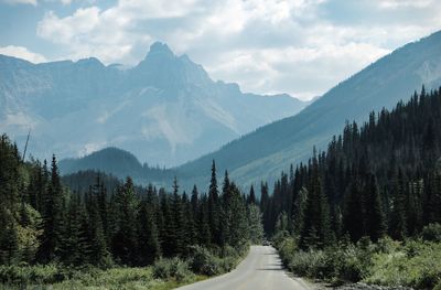 Panoramic view of mountains against sky