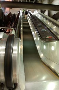 Empty escalator