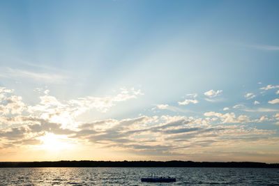 Scenic view of calm sea against sky