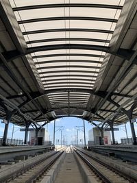 View of railroad station platform