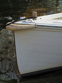 Close-up of boat in sea