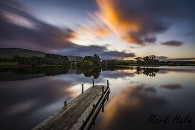 Reflection of sky on water