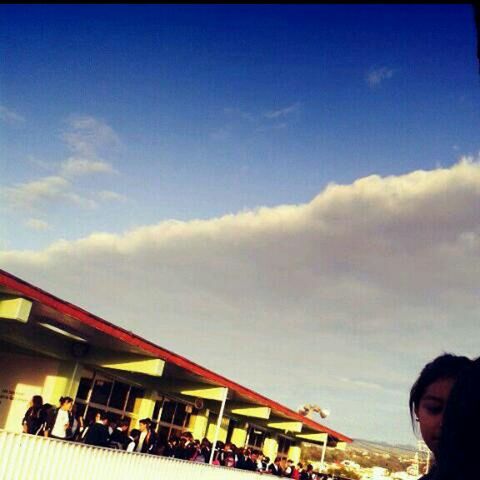 sky, lifestyles, large group of people, leisure activity, cloud - sky, person, men, built structure, cloud, architecture, building exterior, outdoors, blue, cloudy, day, standing, beach, crowd, incidental people