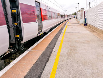 Train at railroad station platform