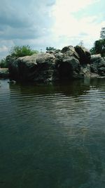 Scenic view of river against sky