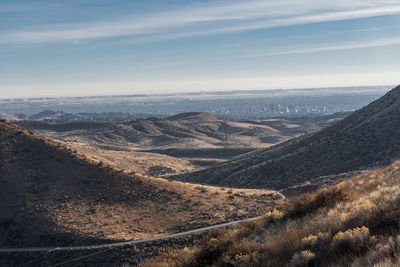 Aerial view of landscape against sky