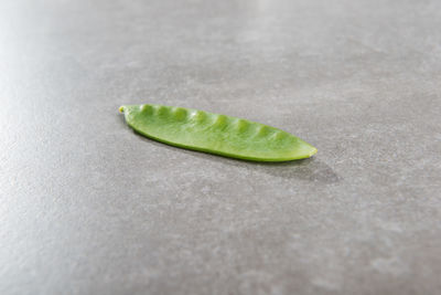 High angle view of green bean on table