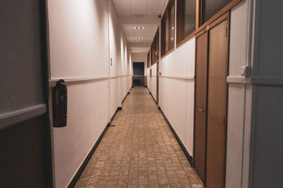 Empty corridor in building