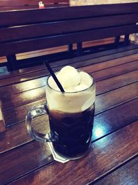 Close-up of drink on table