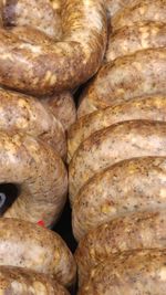 Full frame shot of bread in market