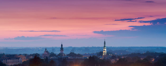 City at sunset