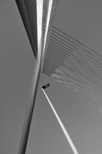 Low angle view of bridge against clear sky