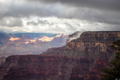 Grand canyon during a storm 