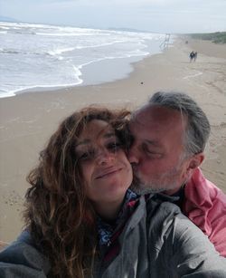 Portrait of couple on beach