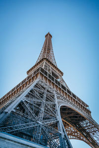 Low angle view of eiffel tower