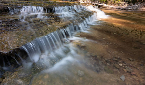 High angle view of waterfall