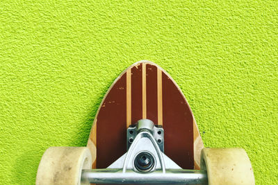 Close-up of car on wall