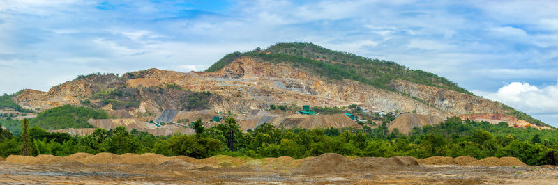 Scenic view of mountain against sky