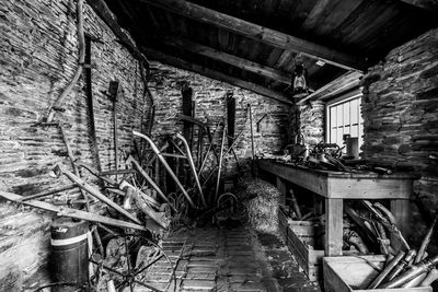 Interior of abandoned building