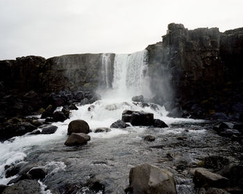 Öxarárfoss waterfall in thingvellir national park