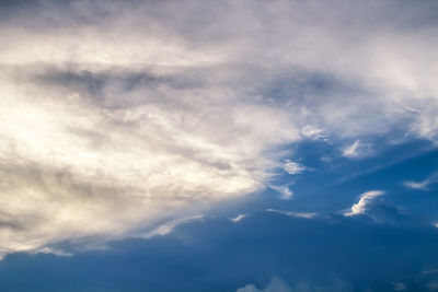 Low angle view of clouds in sky