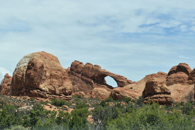 Rock formations against sky