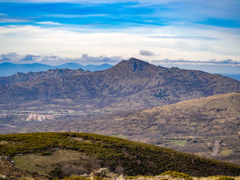 Scenic view of dramatic landscape against sky