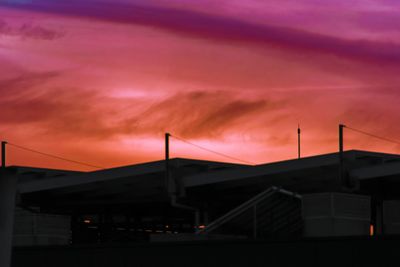 Bridge against sky during sunset