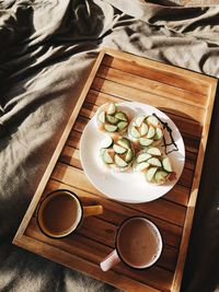 Breakfast for two in bed