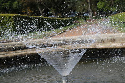 Close-up of splashing water fountain