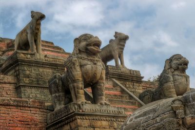 Low angle view of historical building