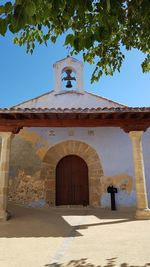 Entrance of building against sky