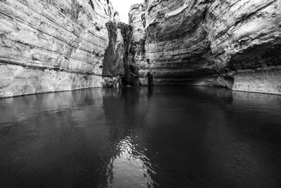 Rock formations in sea