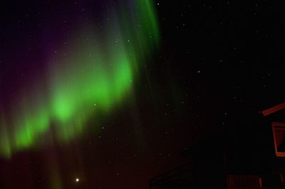 Low angle view of stars in sky at night