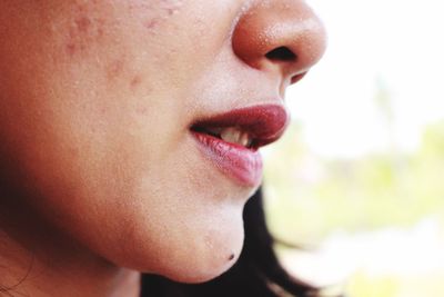 Close-up of young woman