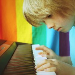 Close-up of hand holding camera