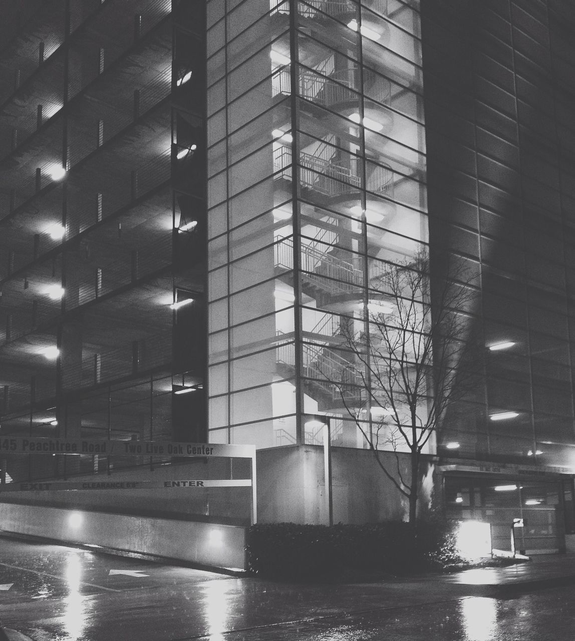 architecture, built structure, building exterior, reflection, glass - material, window, building, city, modern, office building, transparent, illuminated, glass, night, low angle view, no people, indoors, water