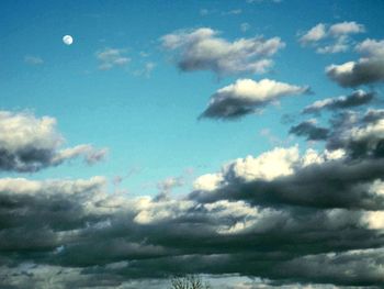 Low angle view of cloudy sky