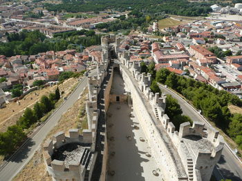 High angle view of cityscape