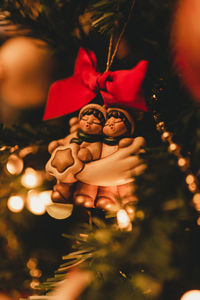 Christmas decoration hanging on tree