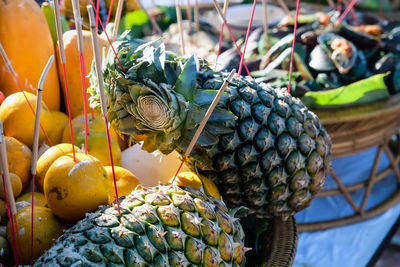 Close-up of pineapple