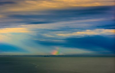 Scenic view of sea against sky at sunset