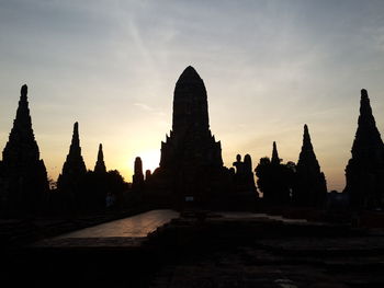 Ancient temple against sky