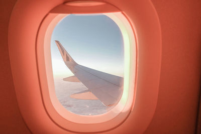 View of airplane window