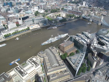 High angle view of cityscape