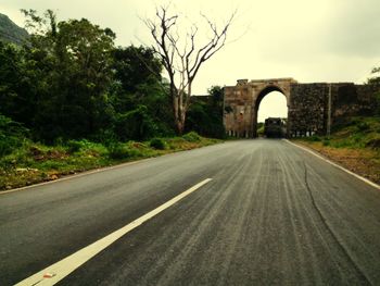 Road passing through country road